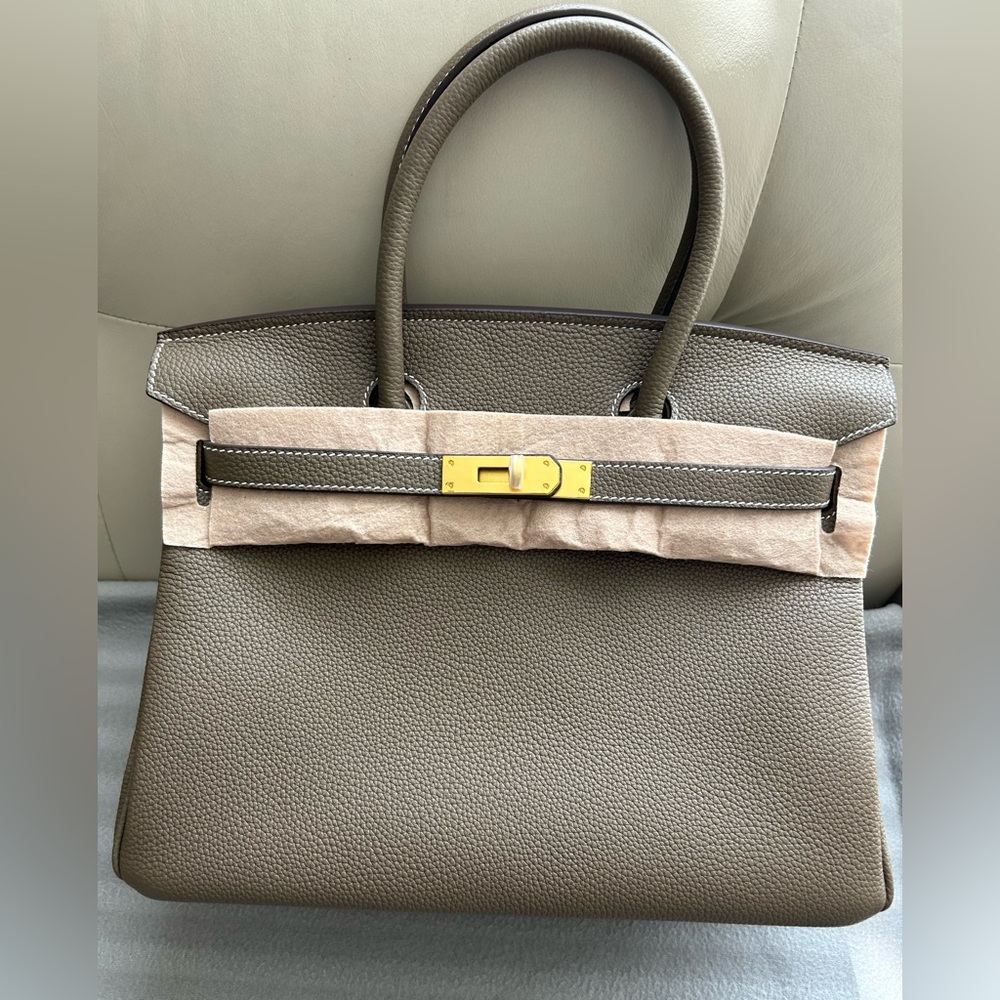Taupe Leather Handbag